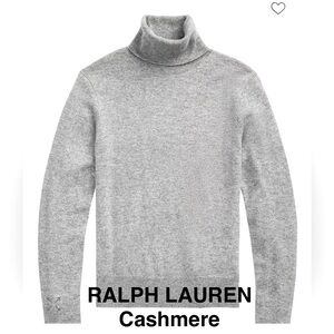 POLO Ralph Lauren Women’s Gray Cashmere Turtleneck Sweater - Size M - NEW